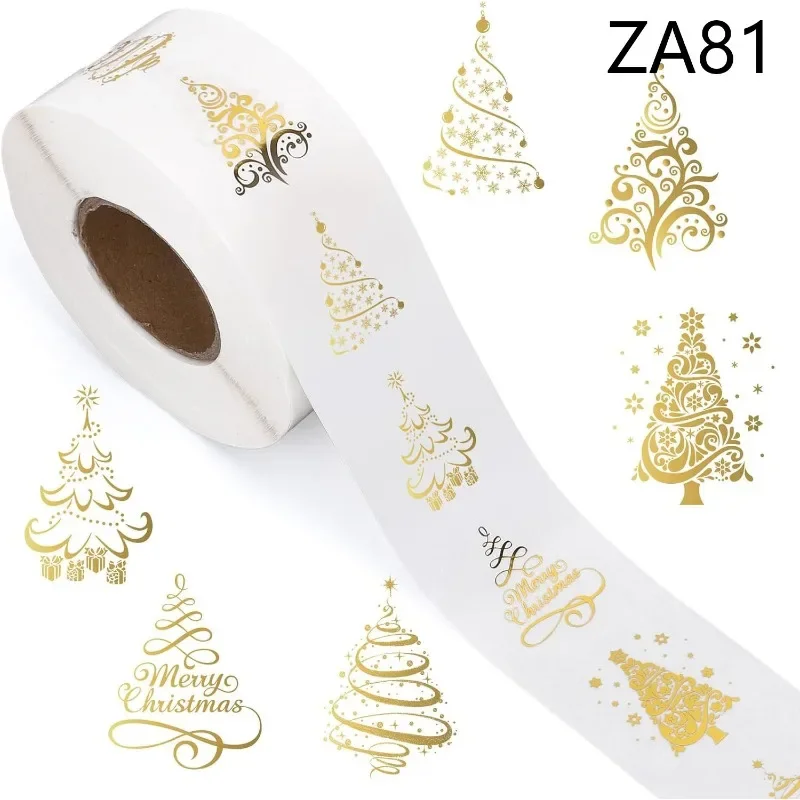 Heißer 500 stücke Transparent Weihnachten Baum Aufkleber Party Weihnachten Geschenk Verpackung Label Kinder Sammelalbum Schreibwaren Aufkleber