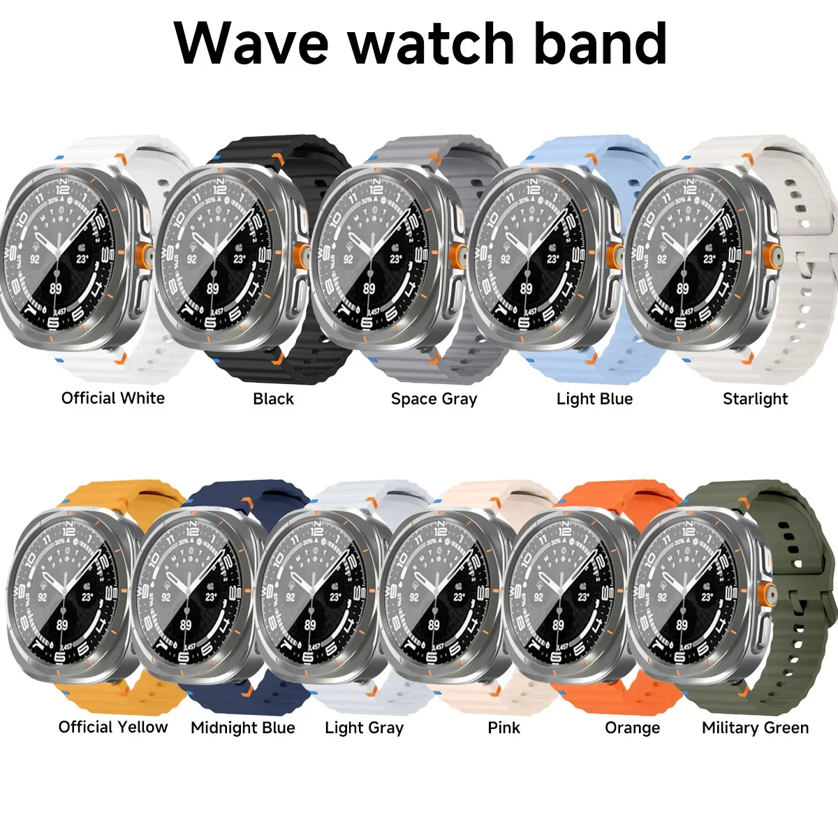 Case+Strap for Samsung Galaxy Watch 7 6 40mm 44mm Silicone Band Tempered Glass Film Protective Case Upgrade Galaxy 7 Ultra 47mm