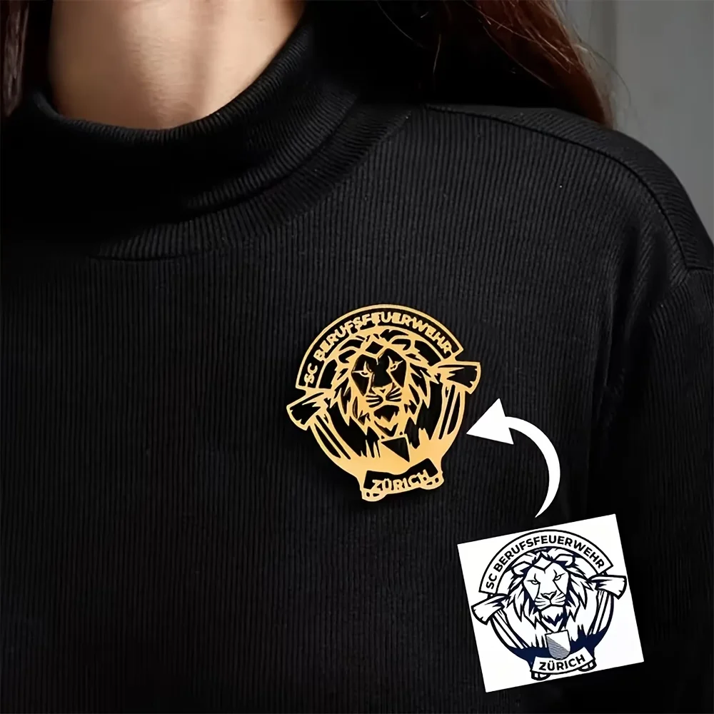 Broches de águila personalizados para hombres, broche con emblema de cualquier logotipo, joyería decorativa de acero inoxidable de Color dorado, regalo de cumpleaños