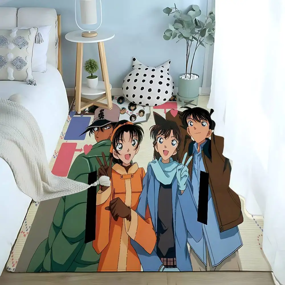 Anime D-Detective Conan Floor Mats Home Laundry Rug Carpet For Living Room Decor Lounge Area Anti-slip Foot Mat Entrance Doormat