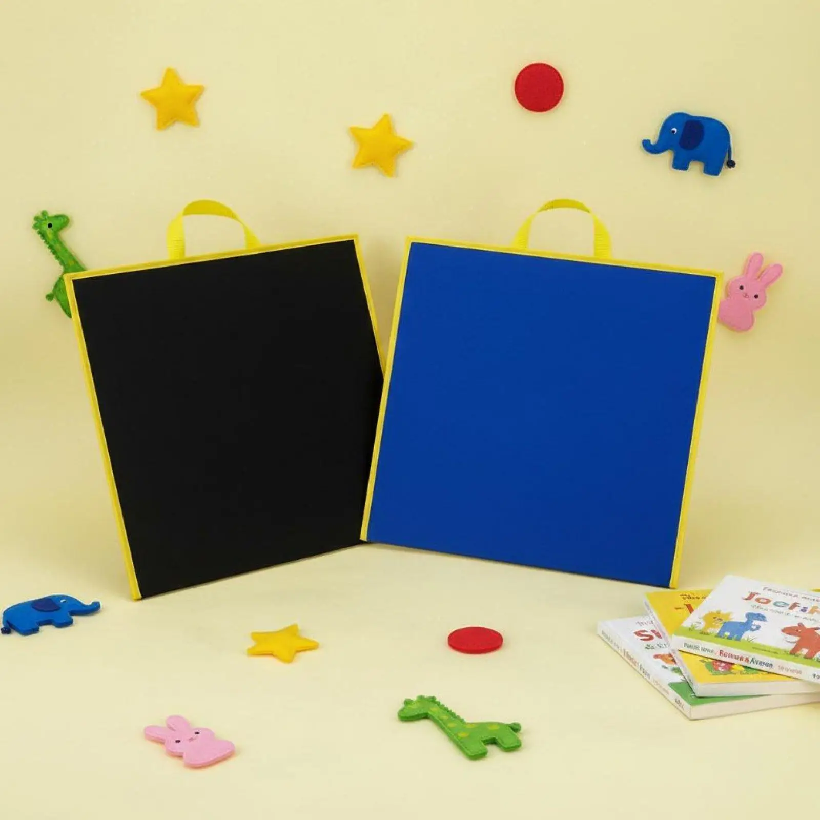 Double-Sided Felt Board Large Play Area Standing Story Board Lightweight and