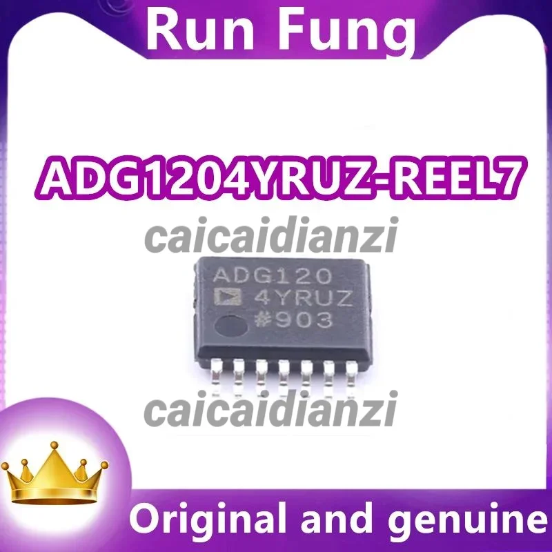 

5 шт./лот, новый оригинальный ADG1204YRUZ-REEL7 ADG1204YRUZ, 1-канальный ИС-переключатель 4:1, 190 Ом, 14-TSSOP