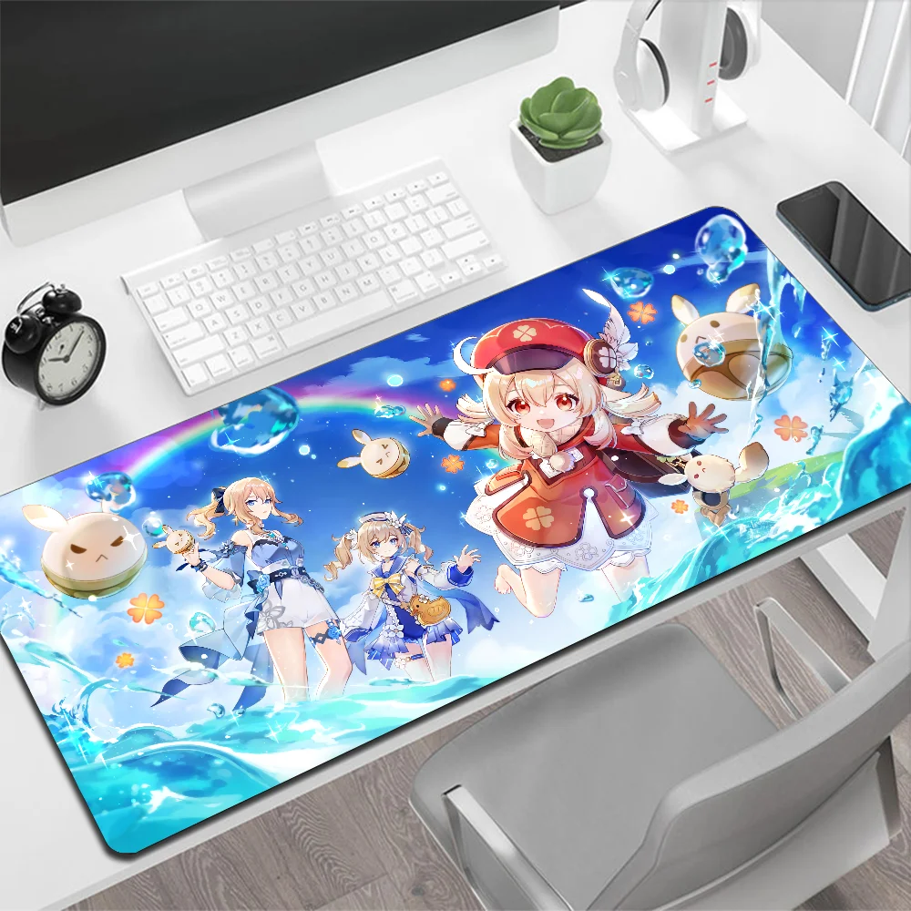 Genshin Impact Jean Large Mouse Pad Gaming Mouse Pad PC Gamer Computer Mouse Mat Big Mousepad XXL Keyboard Desk Mat Mause Pad