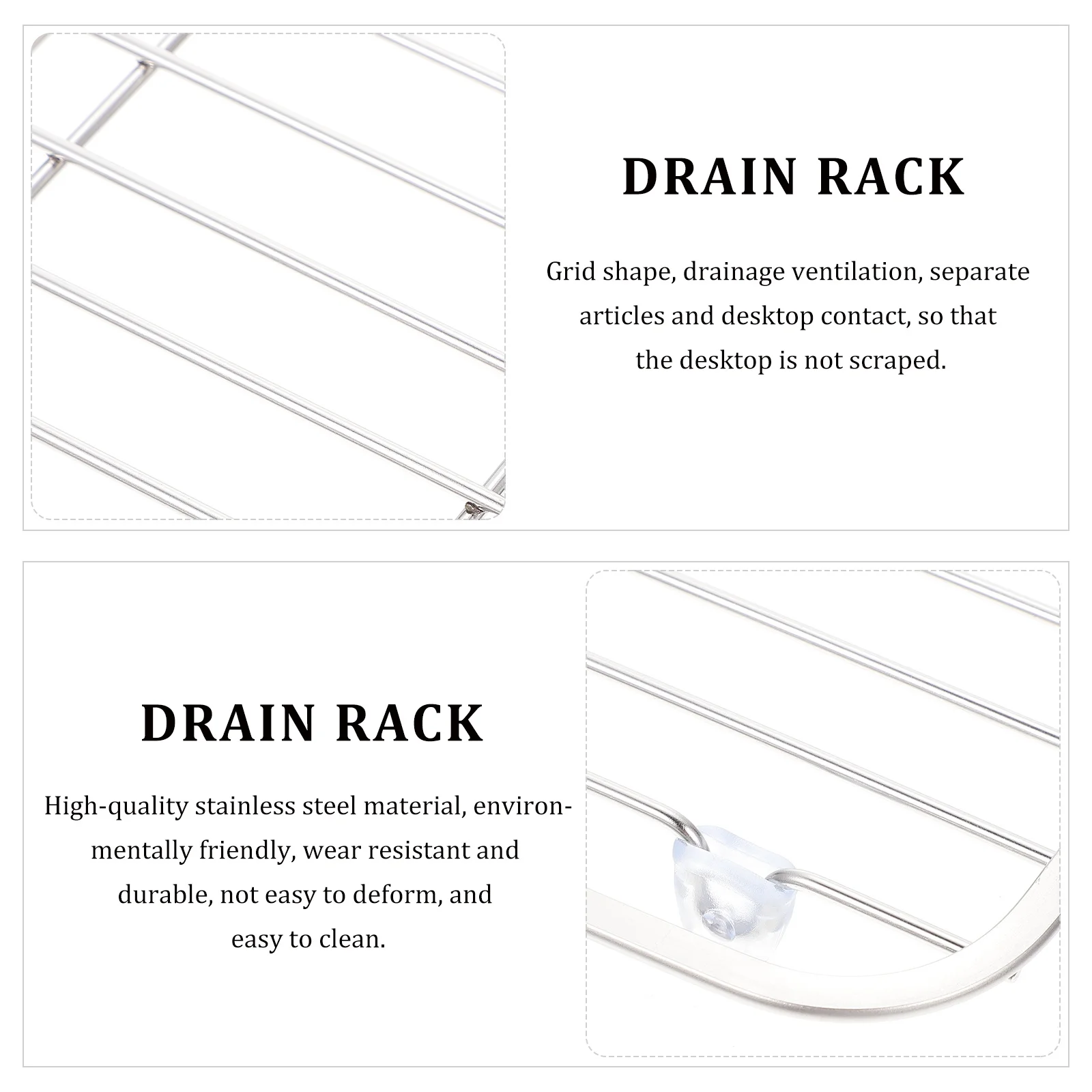 

Stainless Steel Storage Rack Kitchen Sink Draining Rack Tableware Organizer Multipurpose Kitchen Tool Holder Heat