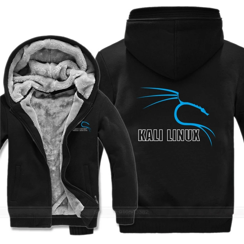 Kali Linux Hoodies Men Coat Pullover Fleece Liner Jacket Kali Linux Sweatshirts Hoody winter jacket thick hoody men warm coat