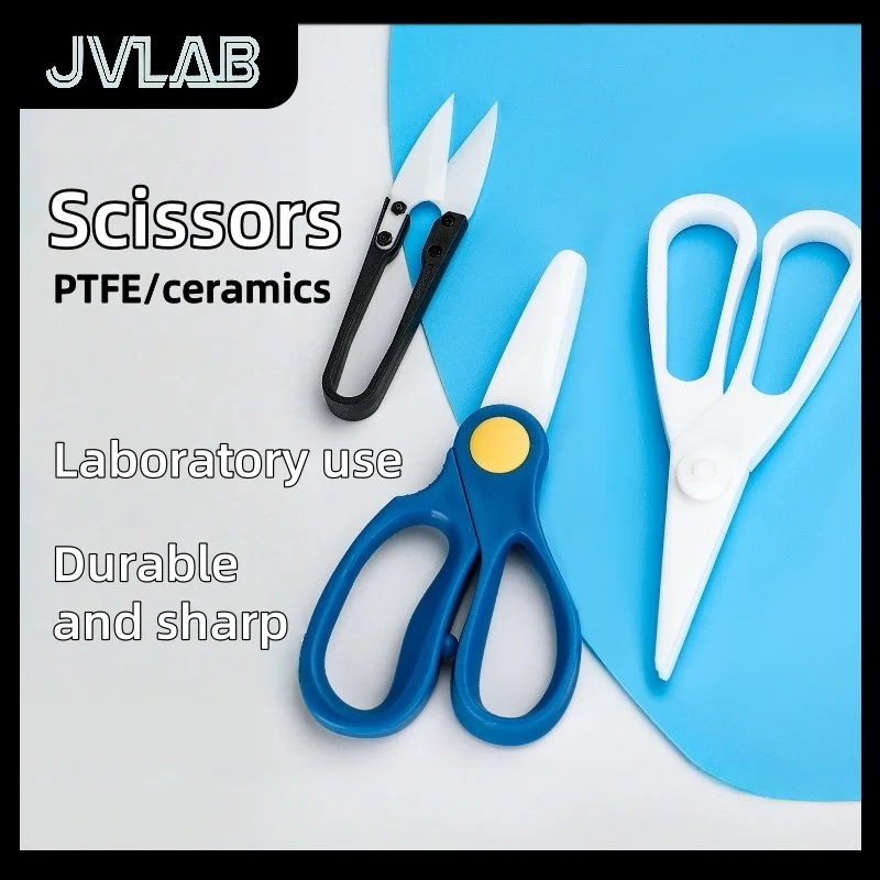 Лабораторные ножницы из ПТФЭ/керамики, устойчивые к коррозии и загрязнениям, острая твердость изоляции, высокая коррозионностойкость JVLAB
