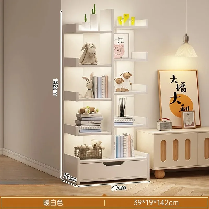 رف كتب بسيط من الأرض إلى السقف لغرفة النوم، رف تخزين جداري ضيق، رف عرض مكتبي لغرفة المعيشة #6