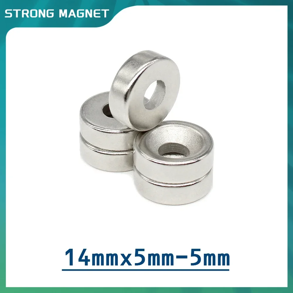 5/10/20/30/50/100PCS 14x5-5Disc Strong Powerful Magnets 14*5 Hole 5mm Countersunk Round Neodymium Magnet 14x5-4mm 14*5-5