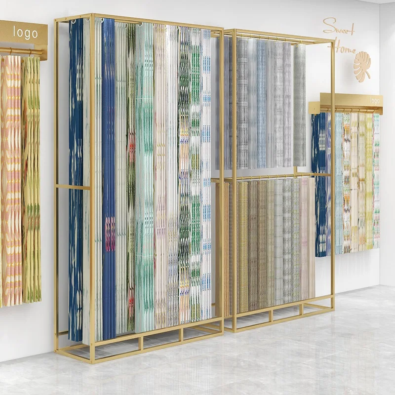 Curtain shop large display rack high-end exhibition hall exhibition home textile fabric elevator large sample rack