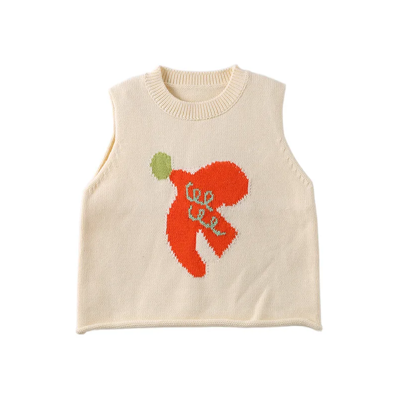 

2025 Cartoon Versatile Vest Children's Clothing Autumn New Collection Children's Leisure Warm Knitted Sweater