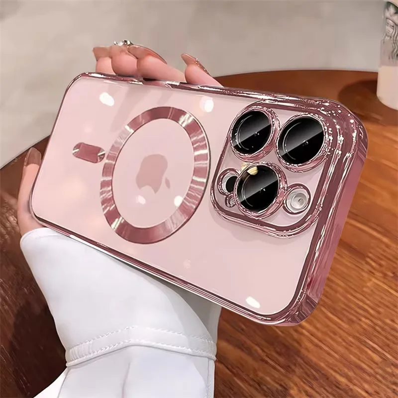 جديد الرسمية الصحراء الذهب قضية الهاتف آيفون 16 15 14 13 12X11 برو ماكس زائد واضح Magsafe عدسة مغناطيسية حماية غطاء ناعم