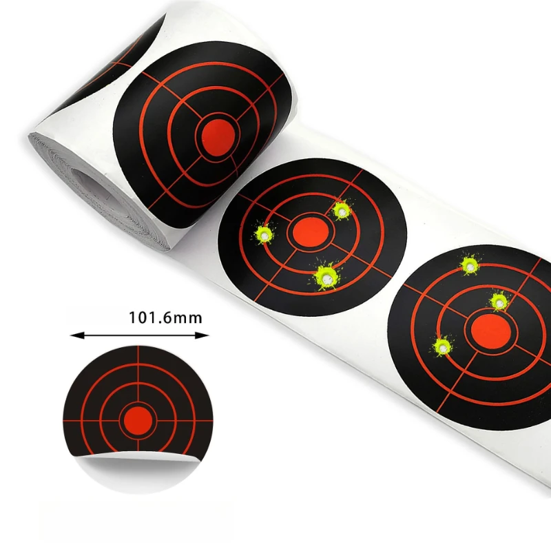

200 шт./рулон, самоклеящаяся наклейка для стрельбы по мишеням, 10,16 см, брызги, усилитель, реактивная практика, обучение, охотничьи наклейки
