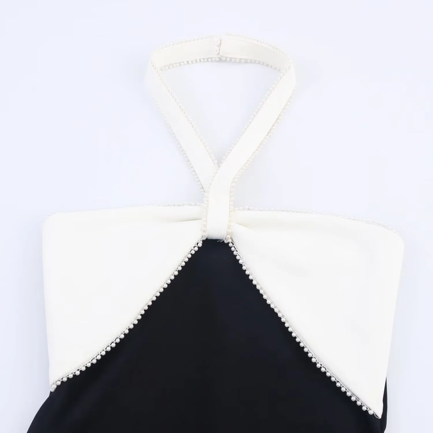 European and American 2025 Summer New Product Women's Fashion Style socialite bow decoration elastic MIDI dress