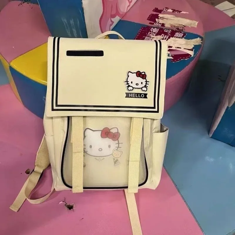 حقيبة ظهر للأطفال من Hello Kittys Ins Sanrios حقيبة ظهر جديدة ذات سعة كبيرة حقيبة ظهر لطيفة للفتيات والطالبات حقيبة مدرسية من قماش أكسفورد #4