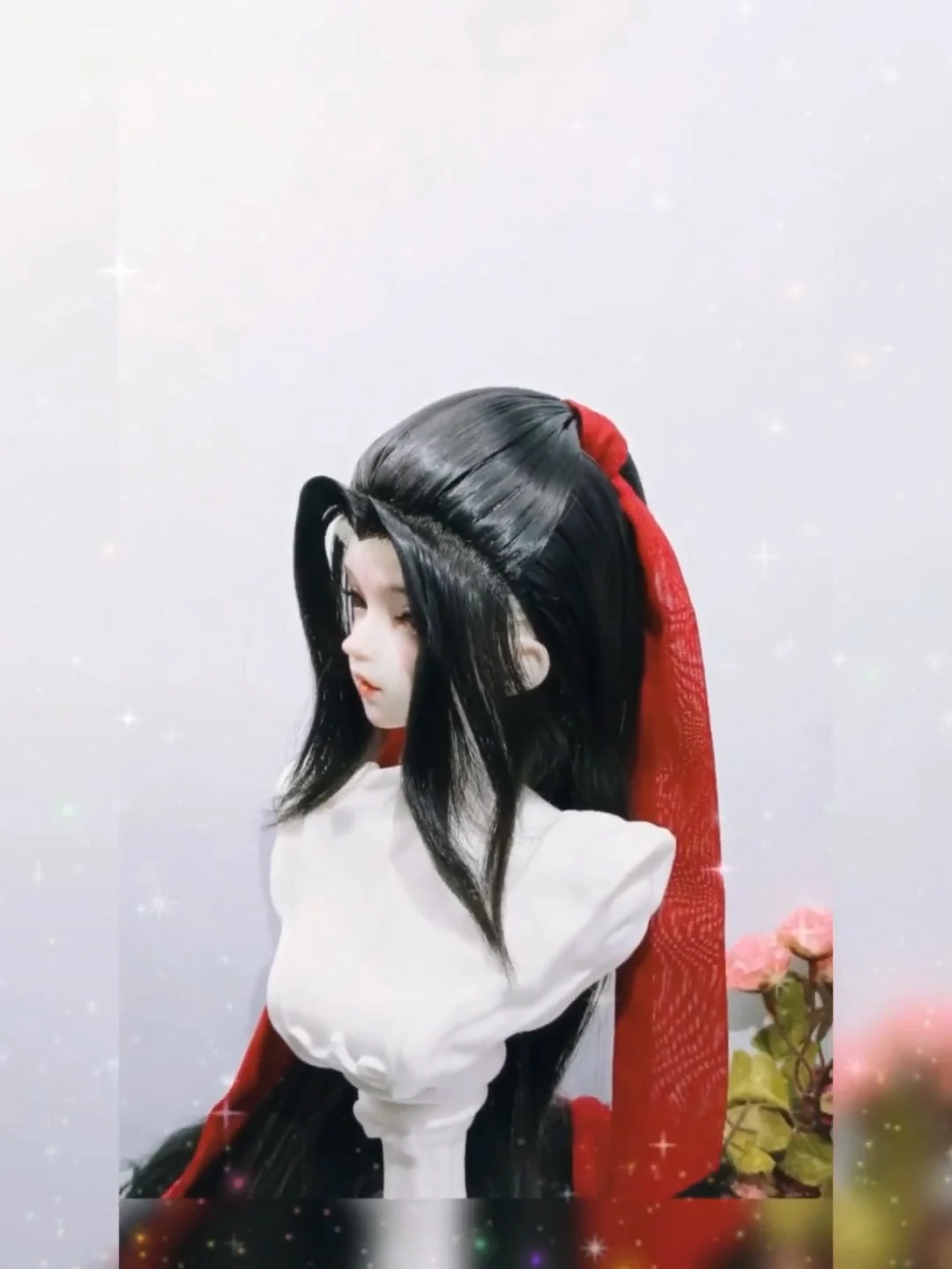 1/4 1/3 مقياس BJD الباروكات القديمة زي Hanfu خمر الشعر الطويل شعر مستعار الساموراي ل MSD SD13 فتاة ID72 العم إكسسوارات دمي A2014