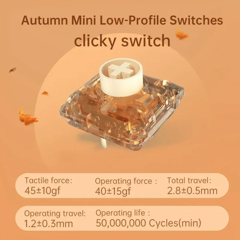 Kailh Low Profile 1353 Switch Spring Summer Autumn Winter MINI Switch Linear Clicky Tactile Mechanical Keyboard Hitbox Switches