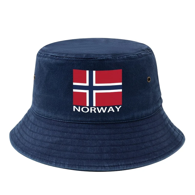 Football Event 2026 Printed Norwegian Flag Bucket Hat, a Unisex Fashionable and Versatile Printed NORWAY Bucket Hat, Lightweight 5