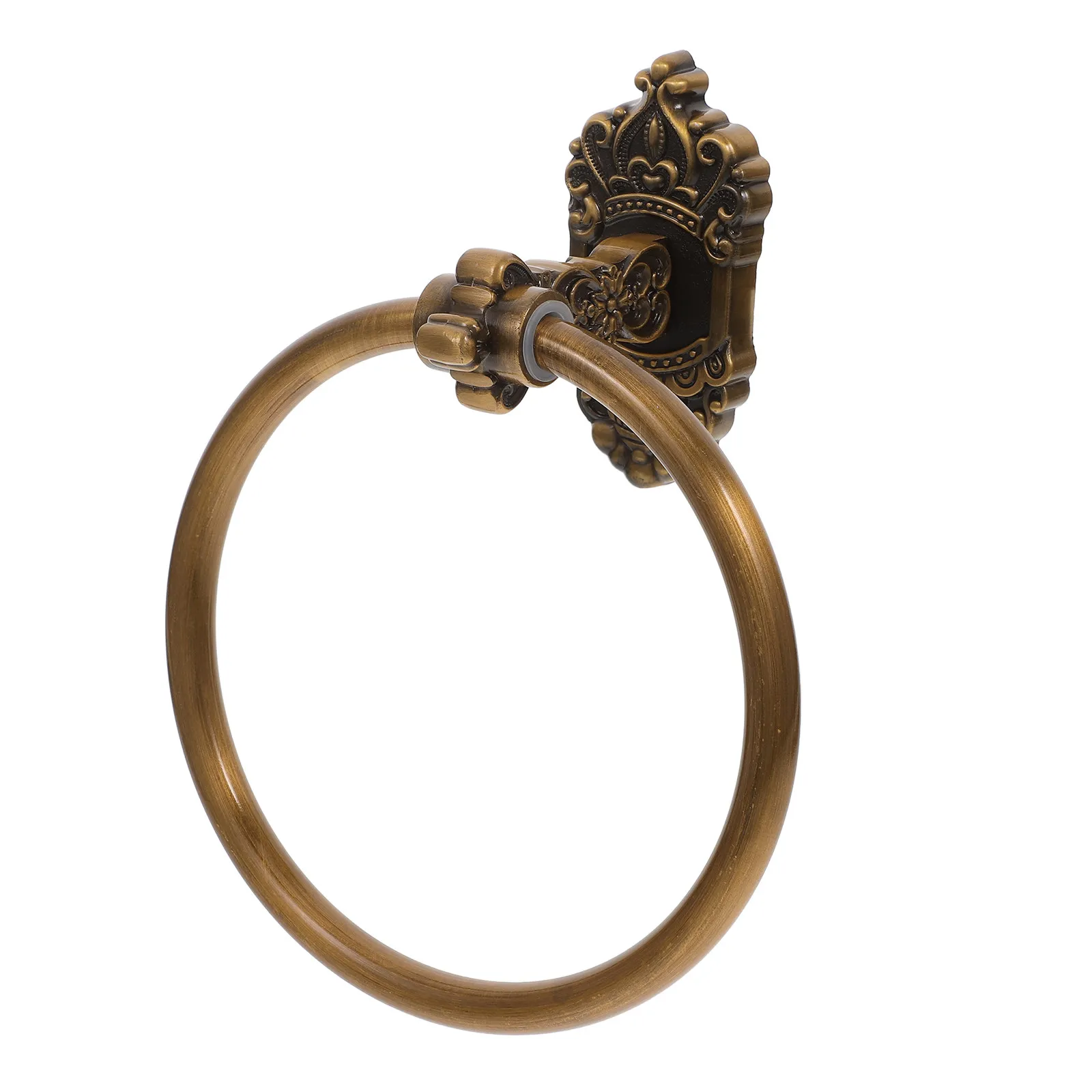 

Круглое настенное кольцо для полотенец в европейском стиле из алюминия, держатель для полотенец для рук, для современной небольшой ванной комнаты или кухни, декоративное