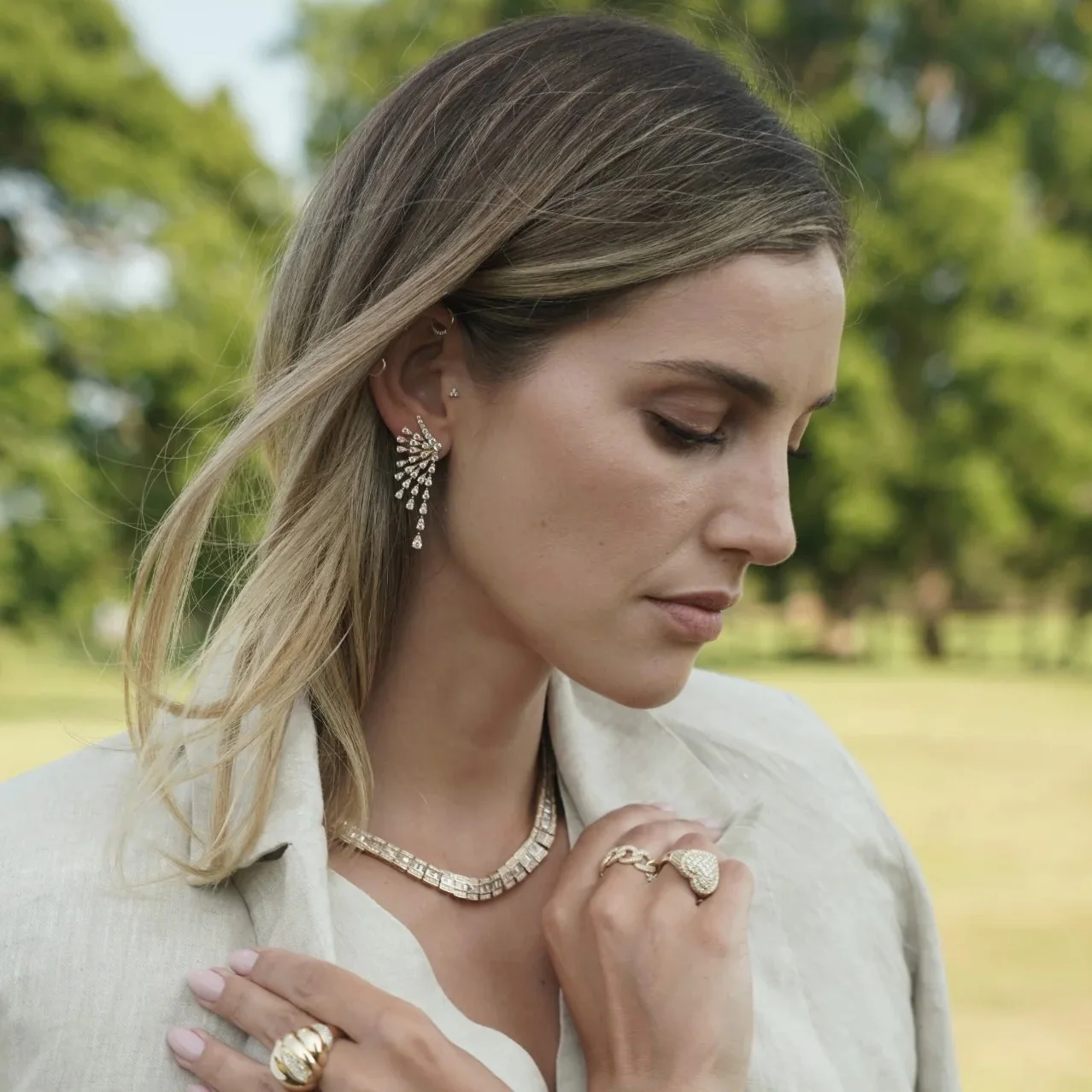 

Sparkling Exaggerated Bridal Wedding Women's Fashion Accessories Micro Pave 5A CZ Long Fringed Earrings