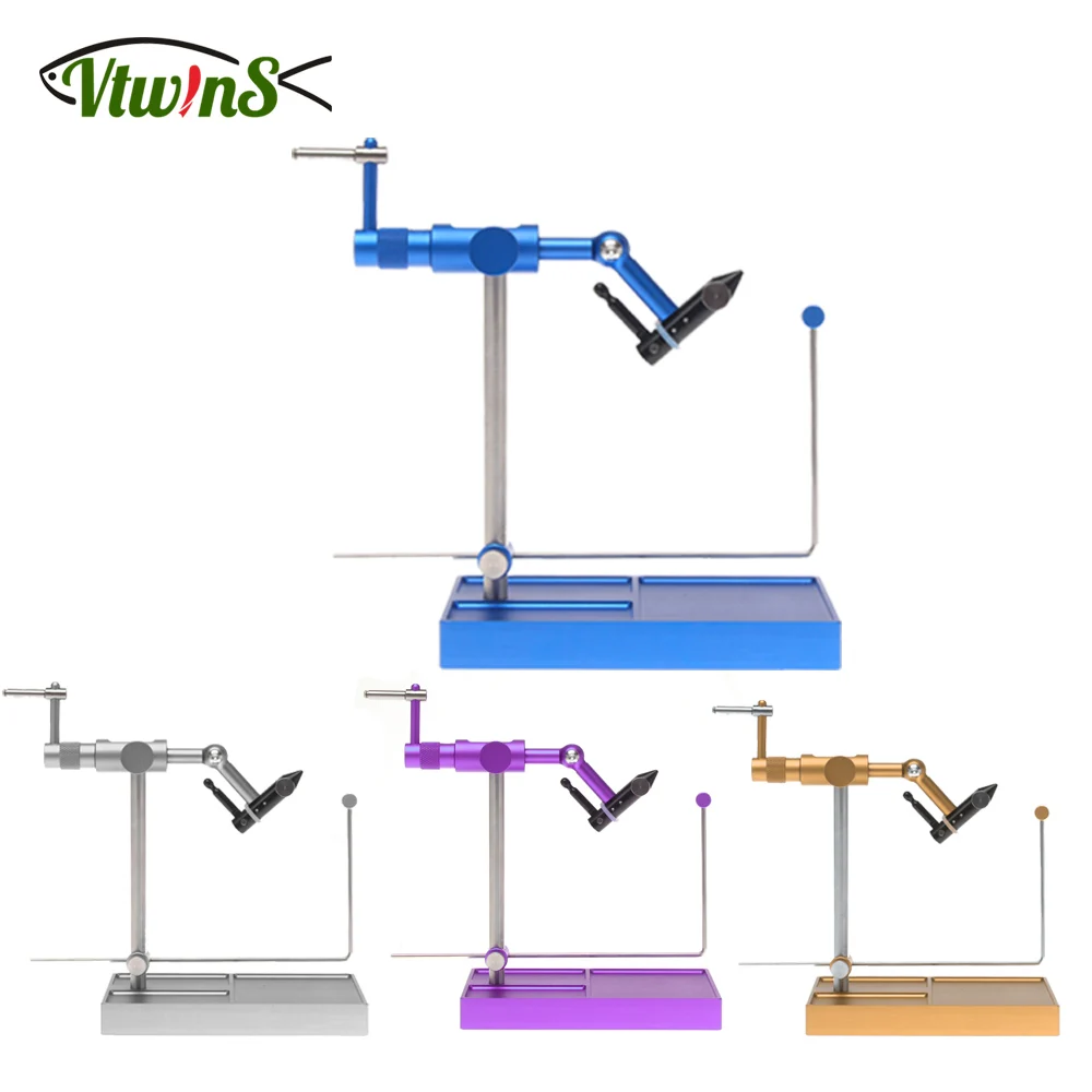 

Vtwins 360° Rotary Fly Tying Vise with Base Solid Stable Artificial Fly Tying Devise Fly Making Tool Fishing Bait Making Tools