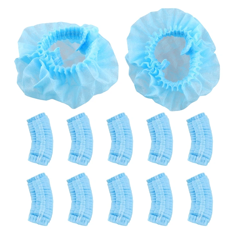 100 Pcs Disposable Hygienic Sanitary Earpads Ear Pads Cushions Stretchable Fabric For Headsets