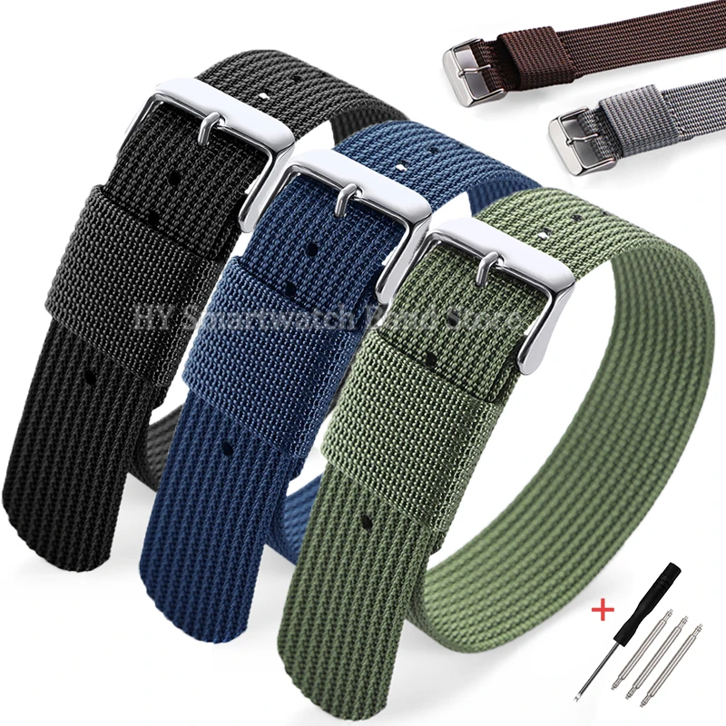 حزام ساعة من النايلون الناعم لسوار المعصم الرياضي العسكري من Seiko لأوميغا لاستبدال رولكس للرجال والنساء سوار معصم مجدول