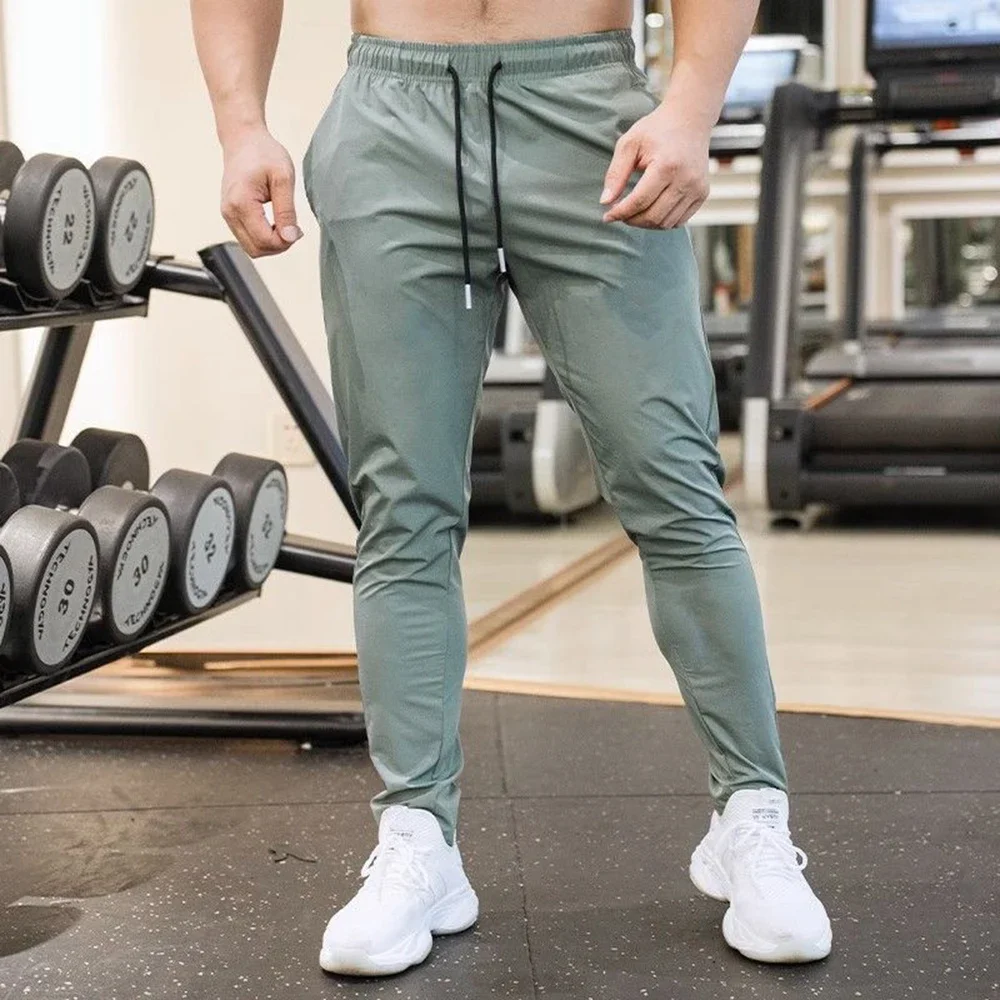 Pantalones de chándal ajustados para hombre, pantalón de Fitness transpirable, Invisible, entrepierna abierta, para sexo al aire libre, de secado rápido, elástico e informal para correr