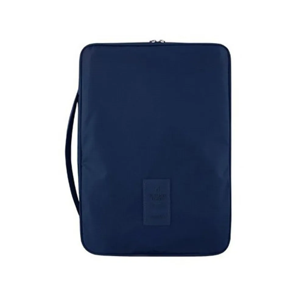 

Navy Blue Wrinkle Resistant Portable Travel Clothes Storage Bag Shirt Tie Organizer Waterproof Storage Organizer