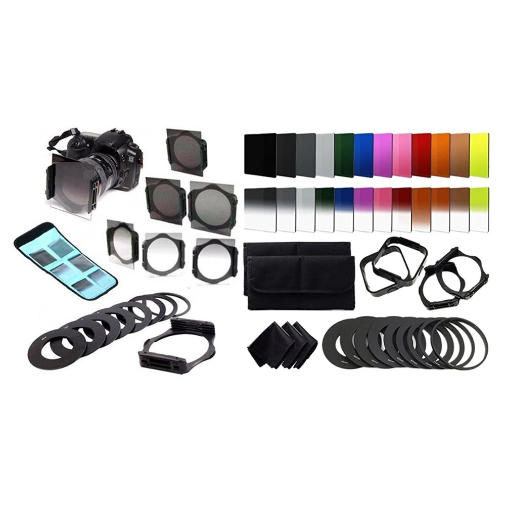 مجموعتان لمجموعة صور فلتر سلسلة Cokin P، مجموعة واحدة 17 قطعة ومجموعة واحدة 42 قطعة-PZZW