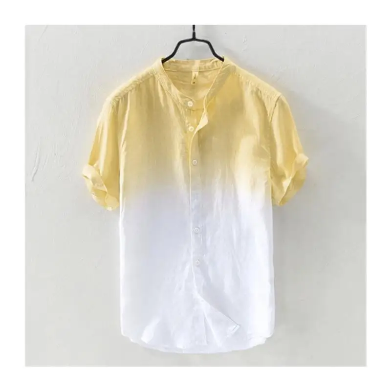 

Мужская гавайская пляжная одежда из хлопка и хлопка, летняя одежда irt ort Sve Slim Fit Youth Faion, универсальная сезонная одежда