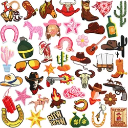 Horse Fire Embroidered Patches Iron On Sew On Popular Clothing Hat Bag Shoe Repair Material Phone Gift Box Decor DIY Accessory