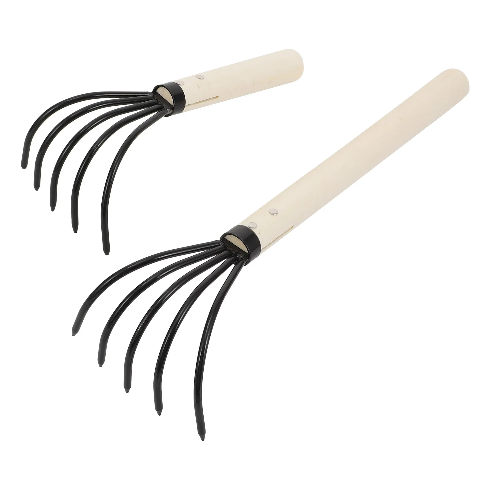 

2Pcs Seafood Rake Wood H Digging Portable Claw Five Tooth Clam Professional Digger Beach Tool Lightweight Durable Efficient