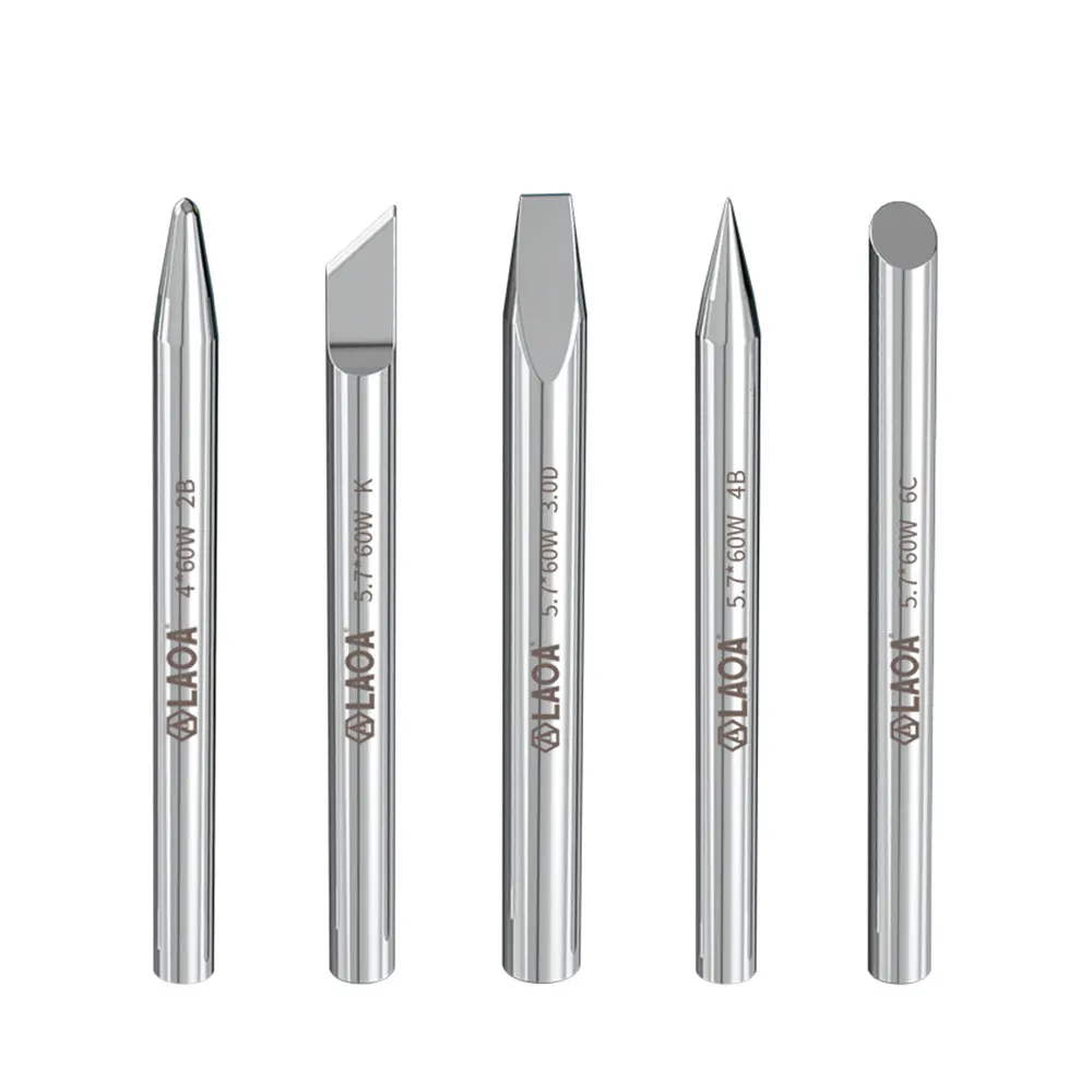 LAOA Externally Heated Blunt Pointed Flat Blade Horseshoe Shaped Electronic Welding Soldering Iron Tip