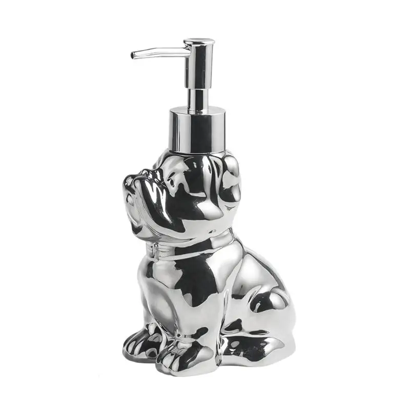 E8BD Ceramic Dog Press Pump Liquid Dispenser for Soap Lotion Shampoo Organizing view 3