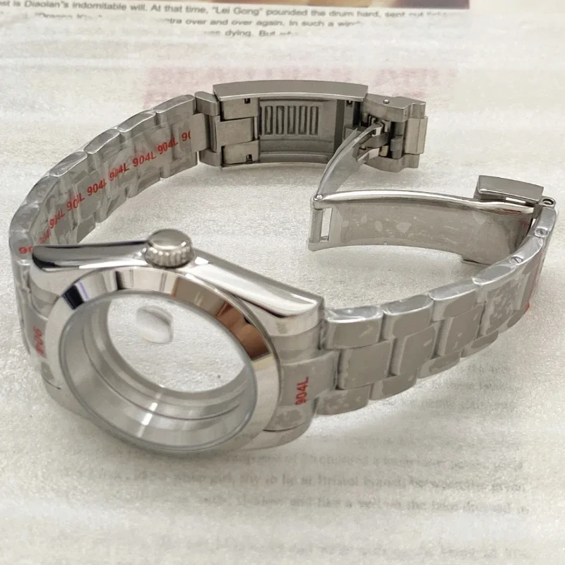 36/39mm 3ATM Date Watch Case Precision Steel Sapphire Glass Suitable for NH35/36 Movement Watch Accessories Adjustable Buckle image 6
