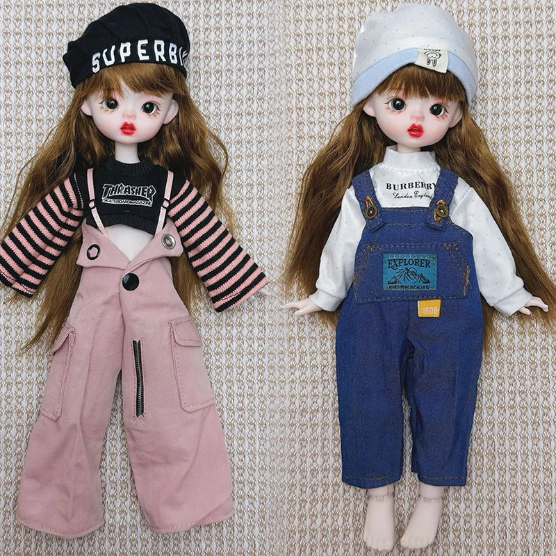 애니메이션 BJD 의류 액세서리 원피스 공주 인형 집 세트, 어린이 휴머노이드 인형, DIY 원피스 메이크업 장난감, 소녀 선물, 30cm