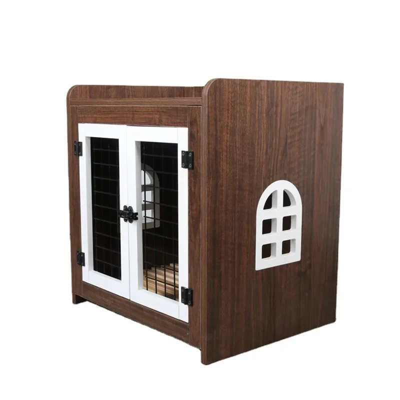 

Dog Cage Outdoor Cat Dog House for Pet Dogs Houses Design Wooden Carton Packing Fashion Floral Pet Furniture Sustainable Zipper