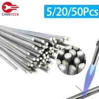 5/50Pcs No Need Solder Powder Aluminum Welding Rod Brazing Low Temperature Aluminum Tin Solder wire Soldering Rod Tool Kit