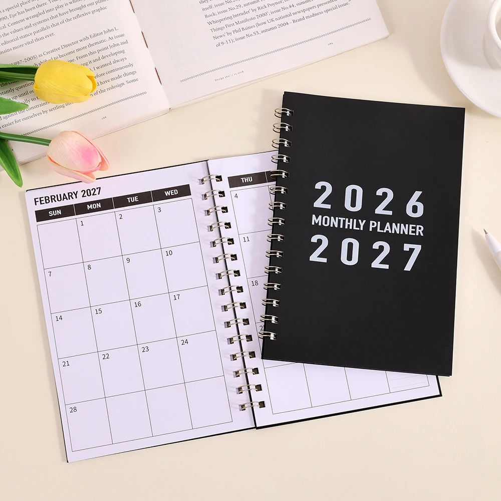 Schüler-Monatsplaner 2026–2027, PVC-Abdeckung für die Schule, 24-Monats-Kalender für Prüfungsplanung, Hausaufgaben, tägliches Zeitmanagement – Detail 4