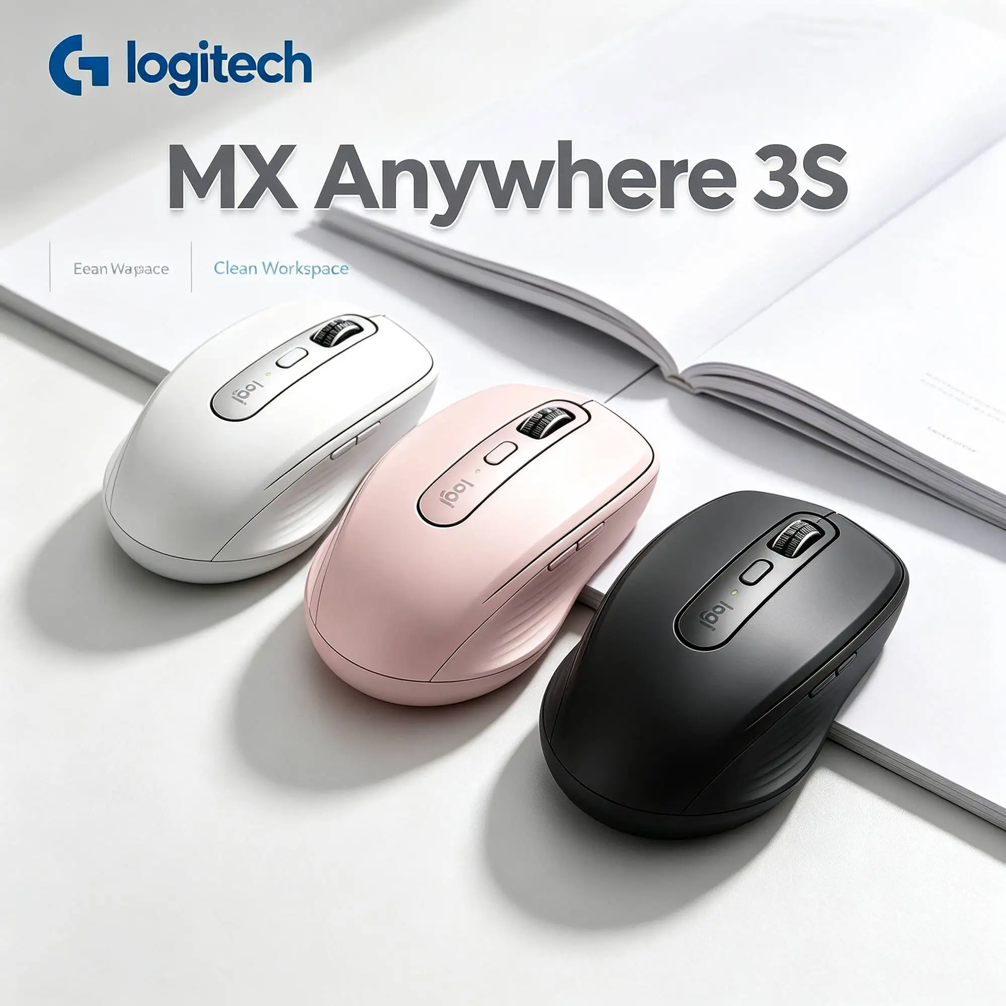 Logitech MX Anywhere 3S Small Portable Wireless Mice, Multi Device Connection For Outdoor Business Work
