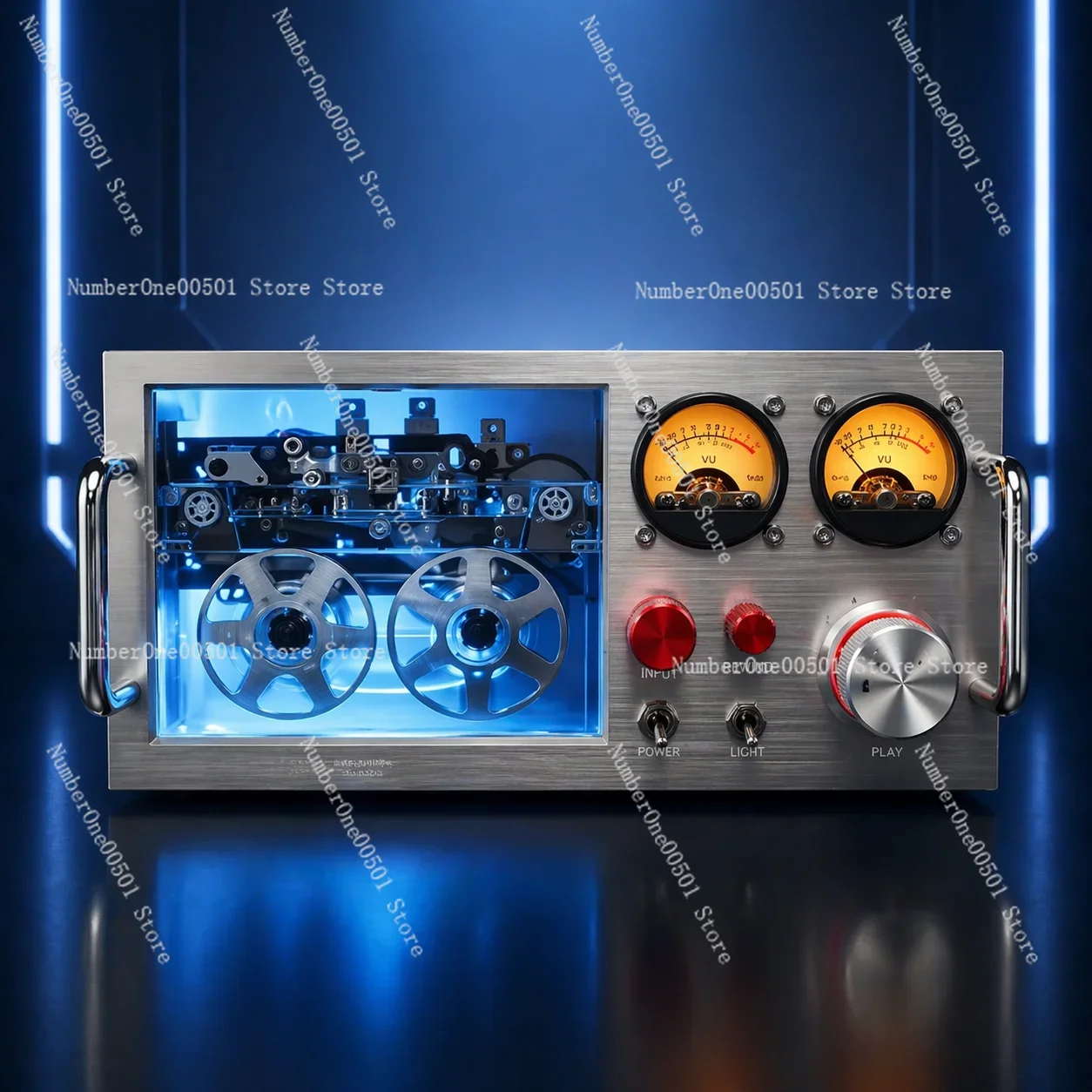 Nostalgischer Kassettenrekorder mit Leistungsverstärker, UV-Level-Meter, Tischdekoration, Atmosphärenlicht für den Schreibtisch, Heimdekoration