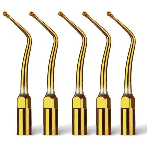 5PCS Dental Ultrasonic Scaler Scaling Tip SB1T SB2T SB3T SBLT SBRT Golden Cavity Preparation Fit EMS MECTRON WOODPECKER BAOLAI