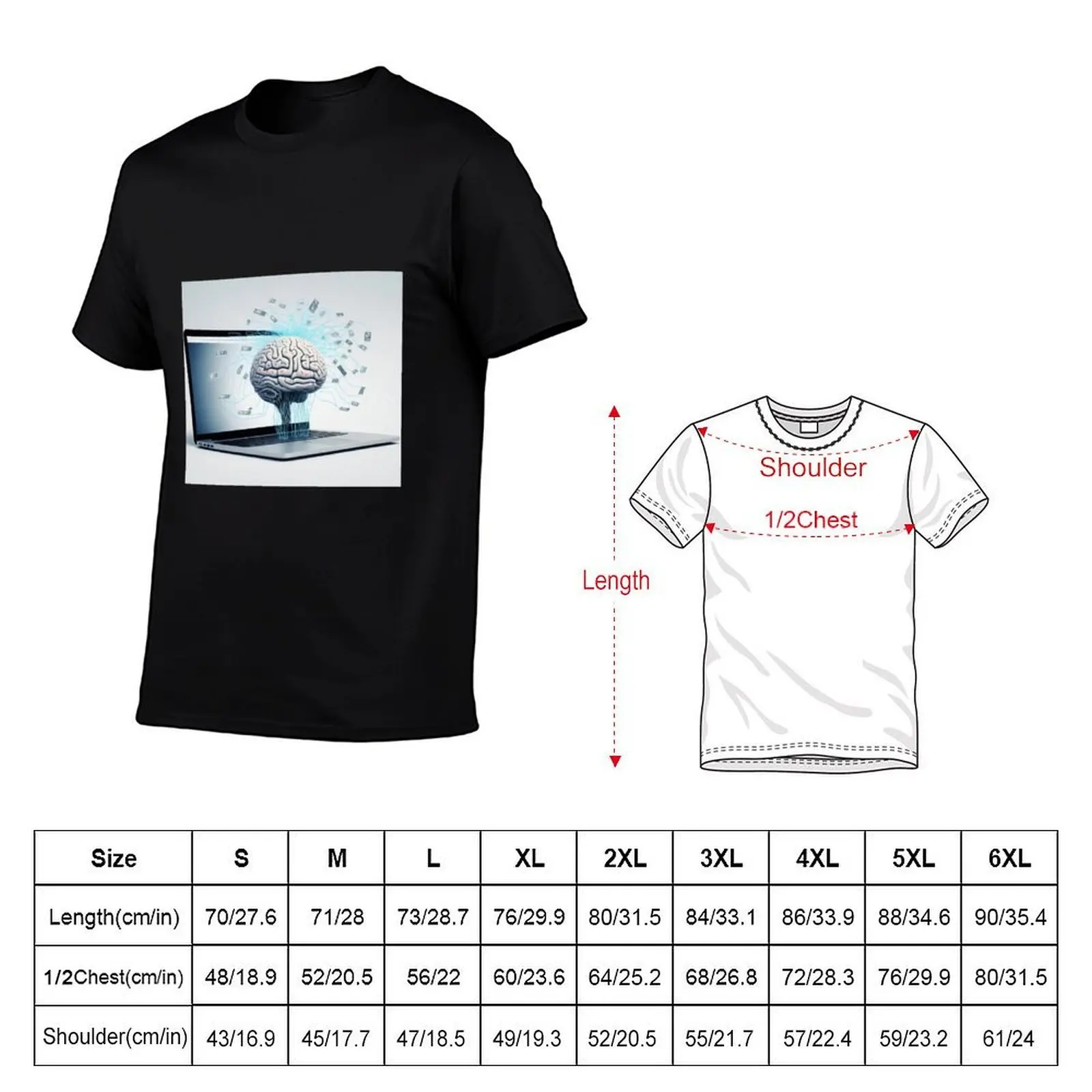Harmony of the Future: A Vision of Joint Evolution of AI and Humanity T-Shirt, Summer Casual Cotton Tee, Vintage Graphic Print