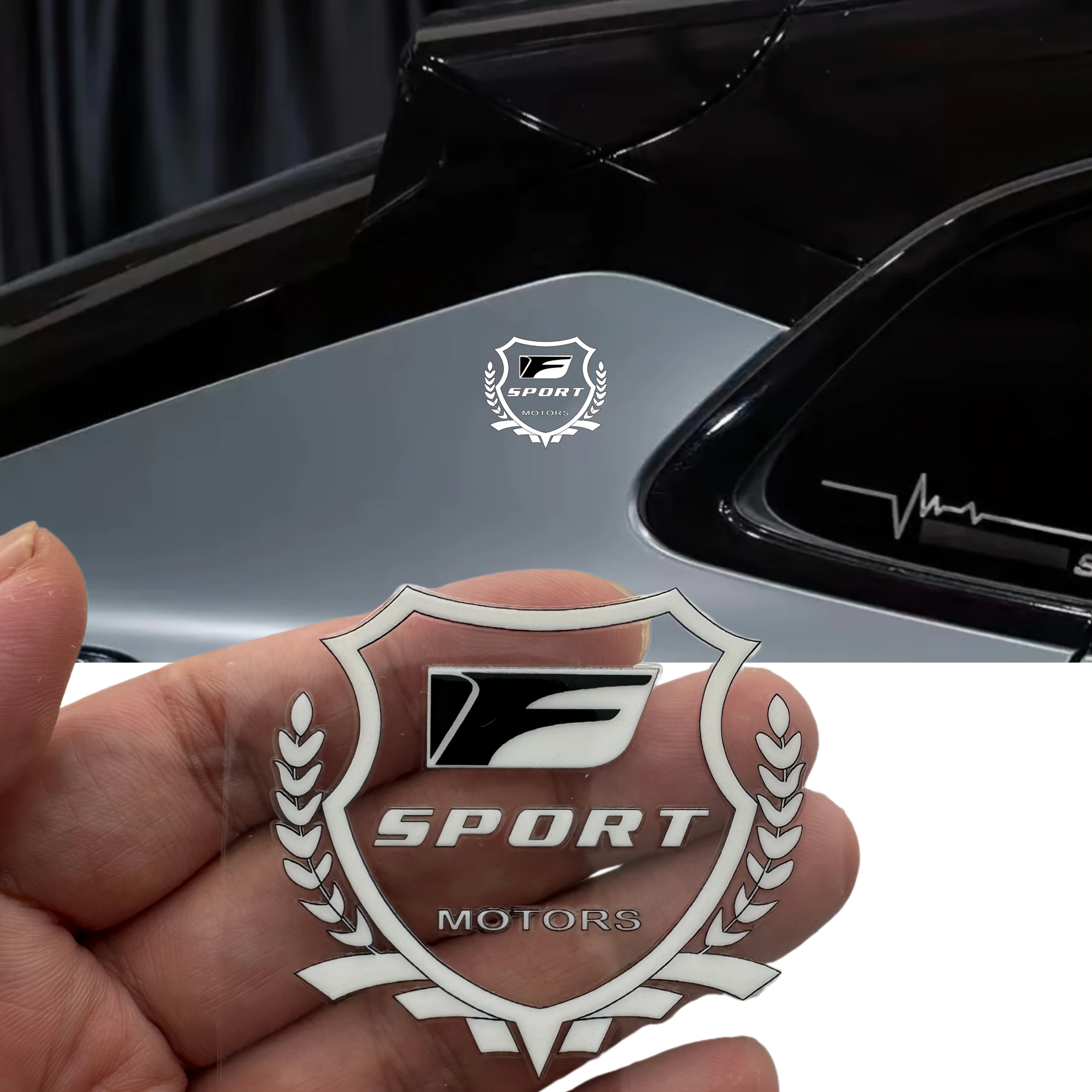 

[Autocollant F SPORT] 1 Autocollant F SPORT pour Voiture - Décalque PVC Durable pour Véhicules Lexus, Compatible avec Tous