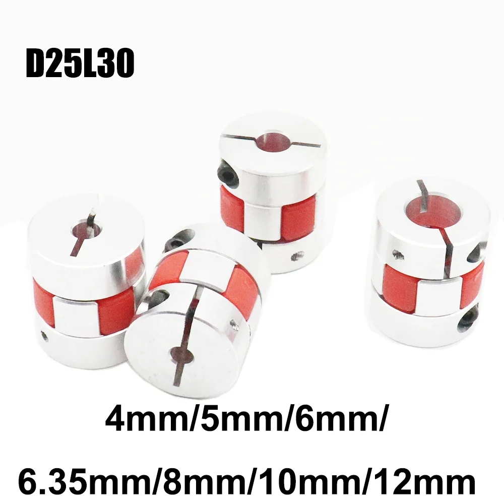 Flexible Coupling D25L30 4mm/5mm/6mm/6.35mm/8mm/10mm/12mm Aluminum Stepper Motor Coupler Shaft Couplings 3D Printer