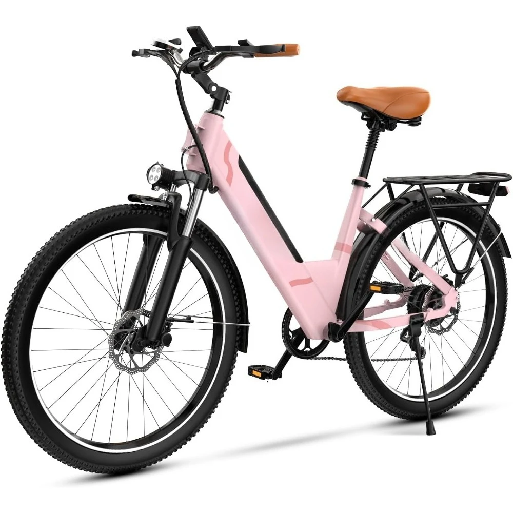 26" Electric Bike for Adults – Powerful 1000W Motor, 48V Removable Battery, 7-Speed, Front Suspension ,Customized