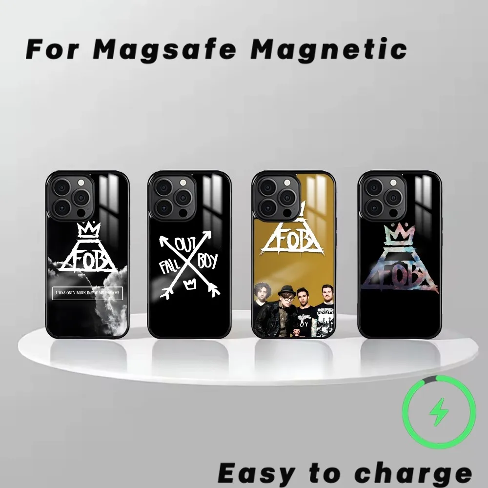 Rock Band F-Fall Out B-Boy Phone Case For iPhone 16 15 14 13 12 11 Pro Max Plus Mini Magsafe Mirror Wireless Magnetic Cover