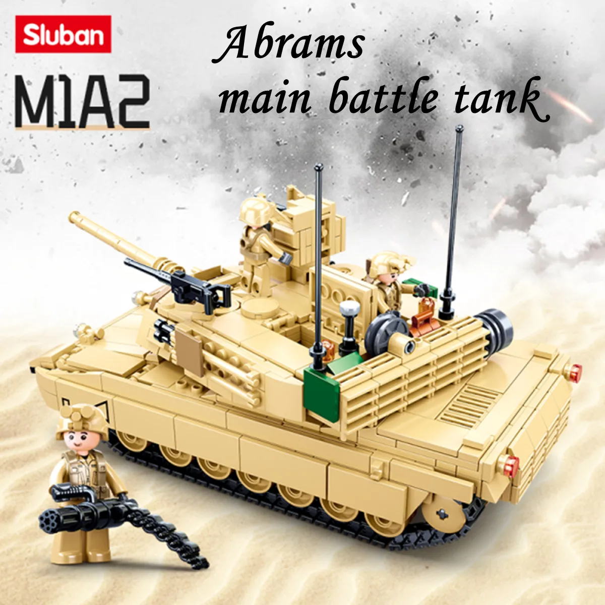 Sluban Building Block Toys Army Model M1A2 Sep V2 Abrams 781PCS Bricks B0892 Compatbile With Leading Brands Construction Kits