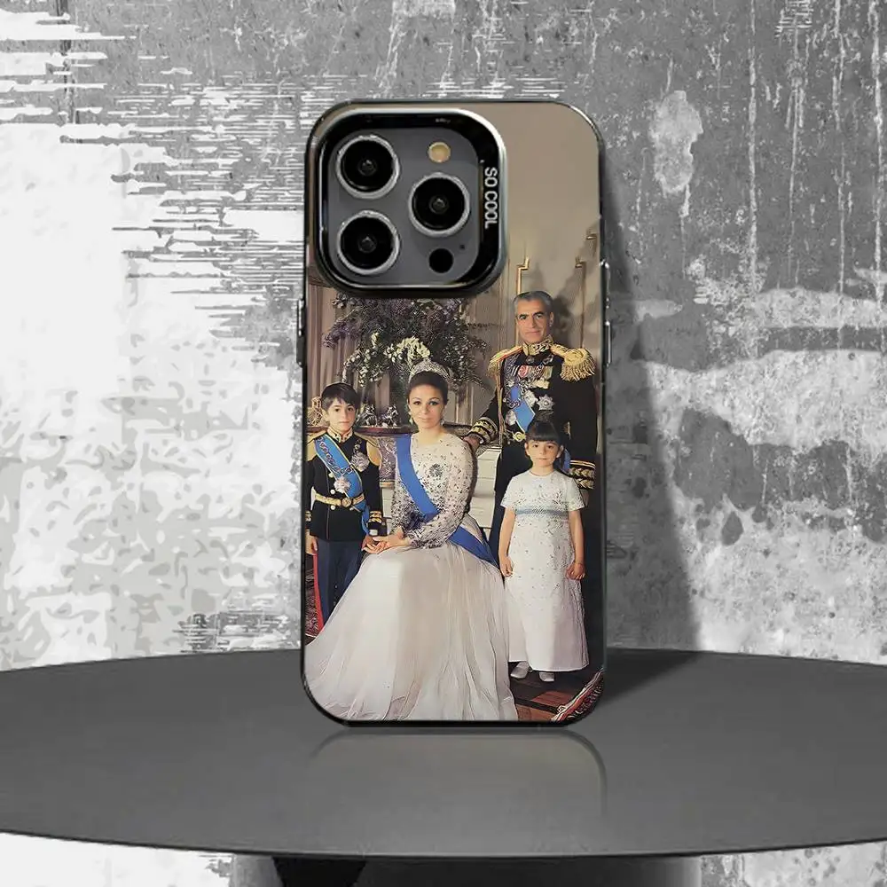 Funda de teléfono History I-Iran Shah Art para iPhone 16,15,14,13,12,11,Pro,XS,Max,Plus,Mini,SE4,E, funda negra mate a prueba de golpes