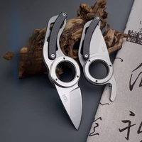 New Folding Fruit Knife Portable and Sharp Outdoor Folding Knife Portable Self-defense Ring, Rotating Knife Outdoor Cutting Tool